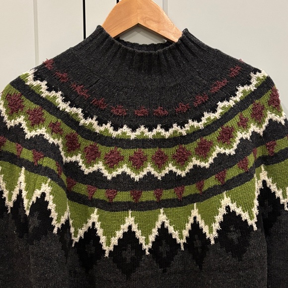 Weekend Max Mara Black and Green Patterned Sweater - Picture 3 of 5